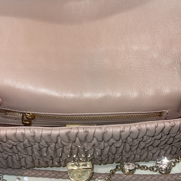 Miu Miu quilted bag Napa crystal clear n cammeo color - Picture 9 of 12